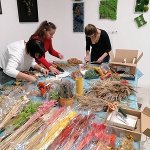 Tavaszi koszorú készítés-Virágkötővel Február:) - diy (csináld magad) - workshop & tanfolyam - Meska.hu