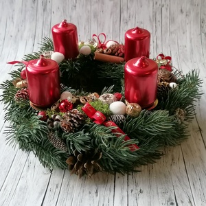 Adventi koszorú Műfenyővel - Meska.hu Adventi koszorú Műfenyővel - Meska.hu