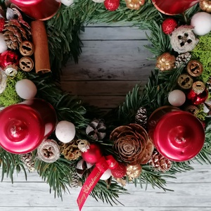 Adventi koszorú Műfenyővel - karácsony - adventi díszek - adventi koszorú - Meska.hu Adventi koszorú Műfenyővel - karácsony - adventi díszek - adventi koszorú - Meska.hu