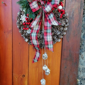 Vörösfenyő koszorú 25 cm - Meska.hu