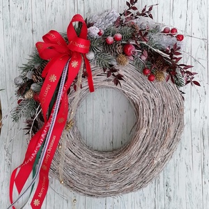 Deres Karácsony Nagy méretű koszorú 40x45 cm - karácsony - adventi díszek - adventi gyertyadíszek és koszorúdíszek - Meska.hu