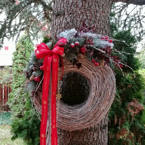 Deres Karácsony Nagy méretű koszorú 40x45 cm - karácsony - adventi díszek - adventi gyertyadíszek és koszorúdíszek - Meska.hu