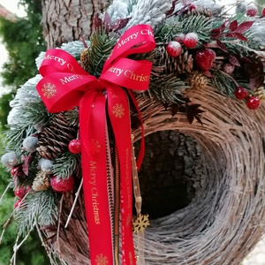 Deres Karácsony Nagy méretű koszorú 40x45 cm - karácsony - adventi díszek - adventi gyertyadíszek és koszorúdíszek - Meska.hu