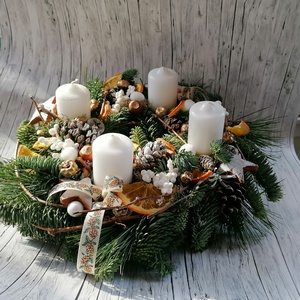 ADVENTI KOSZORÚ Nobilis Narancs  - Meska.hu