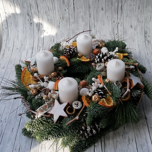 ADVENTI KOSZORÚ Nobilis Narancs  - karácsony - adventi díszek - adventi koszorú - Meska.hu