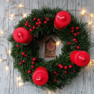 Kiscukiadventi koszorú - karácsony - adventi díszek - adventi koszorú - Meska.hu