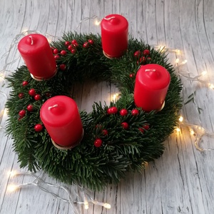 Kiscukiadventi koszorú - karácsony - adventi díszek - adventi koszorú - Meska.hu