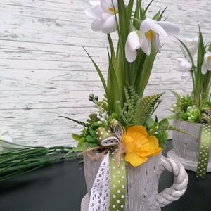 Tavaszi Hóvirágos asztaldísz  - otthon & életmód - dekoráció - asztal és polc dekoráció - asztaldísz - Meska.hu