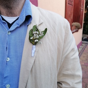 Vőlegény kitűző-esküvői dekorációk - esküvő - kiegészítők - kitűző - Meska.hu