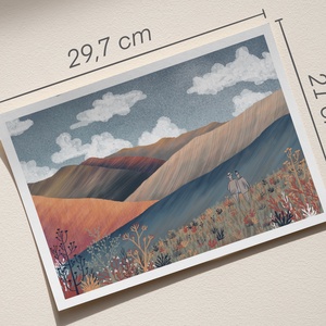 Séta január elsején print  - művészet - grafika & illusztráció - művészi nyomat - Meska.hu