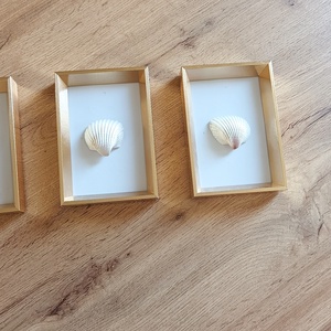 3D kagylós kép, arany szín, Otthon & Életmód, Dekoráció, Kép & Falikép, 3d képek, Fotó, grafika, rajz, illusztráció, MESKA