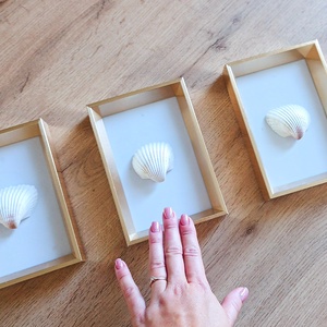 3D kagylós kép, arany szín - otthon & életmód - dekoráció - kép & falikép - 3d képek - Meska.hu