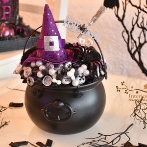 Halloweeni lila boszorkányüst - Meska.hu