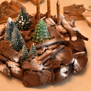 Mini fenyőkéreg adventi koszorú - karácsony - adventi díszek - adventi koszorú - Meska.hu
