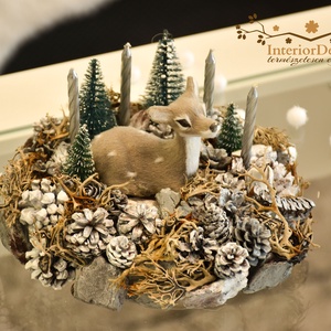 Szarvasos mini adventi koszorú - Meska.hu