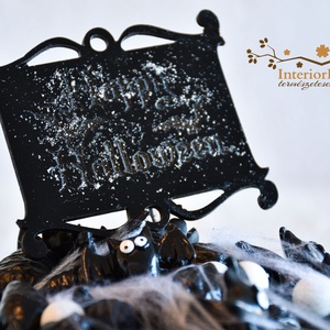 Denevéres halloweeni tök - otthon & életmód - dekoráció - asztal és polc dekoráció - asztaldísz - Meska.hu