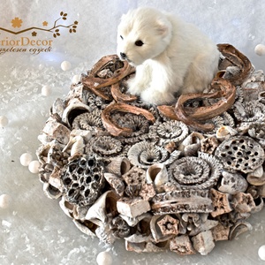 Jegesmedvés asztali koszorú, Otthon & Életmód, Dekoráció, Asztal és polc dekoráció, Asztaldísz, Virágkötés, A karácsonyi időszak után sem maradtok lakásdísz nélkül, hiszen ezekben az eseménytelen, előttünk á..., MESKA