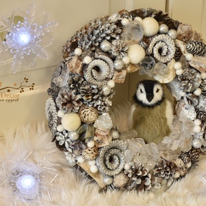 Kis pingvines kopogtató, Otthon & Életmód, Dekoráció, Ajtó- és ablak dekoráció, Ajtódísz & Kopogtató, , Ha sarkvidék, akkor pingvin. 
Átmérő: 25 cm

Ingyenes szállítás személyes átvétellel Budapesten és ..., MESKA