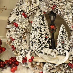 Téli életkép kopogtató - otthon & életmód - dekoráció - ajtó- és ablak dekoráció - ajtódísz & kopogtató - Meska.hu