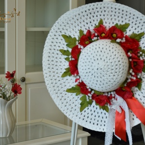 Pipacsmező ajtódísz - otthon & életmód - dekoráció - ajtó- és ablak dekoráció - ajtódísz & kopogtató - Meska.hu