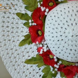 Pipacsmező ajtódísz - otthon & életmód - dekoráció - ajtó- és ablak dekoráció - ajtódísz & kopogtató - Meska.hu