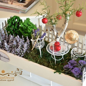 Kerti idill asztali dísz - Meska.hu