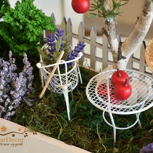 Kerti idill asztali dísz - otthon & életmód - virágdekoráció - virágdíszek - asztali virágdísz - Meska.hu