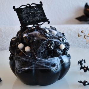 Denevéres halloweeni tök - otthon & életmód - dekoráció - halloween - halloweeni tök - Meska.hu