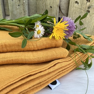 Duplagéz babatakaró - mustársárga - otthon & életmód - babaszoba, gyerekszoba - Meska.hu