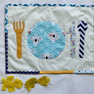 Montessori tányéralátét - koalás, Otthon & Életmód, Konyhafelszerelés, tálalás, Tálalás, Tányér- és poháralátét, Varrás, MESKA