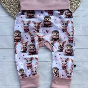 Popókörös, hordozós nadrág 62-74 - sünis-nyuszis - ruha & divat - gyerekruha - nadrág - Meska.hu