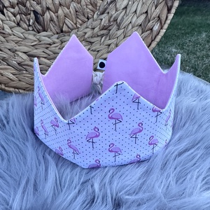 Textil korona - flamingó - Meska.hu