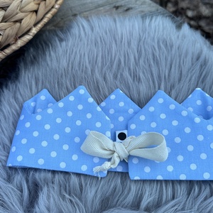 Textil korona - kék pöttyös - játék & sport - szerepjáték - Meska.hu