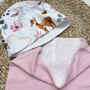 Gyermek sapka, csősál csomag - őzikés-hőlégballonos - Meska.hu