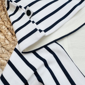 Gyermek sapka, csősál csomag - sötétkék-fehér csíkos, Ruha & Divat, Sál, Sapka, Kendő, Sapka & Sál szett, Varrás, MESKA