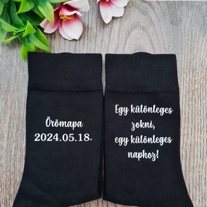 Örömapa zokni / ajándék zokni díszdobozban - esküvő - emlék & ajándék - köszönőajándék - Meska.hu