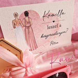 Koszorúslány vagy tanú felkérő relax box - esküvő - meghívó & kártya - koszorúslány felkérő - Meska.hu