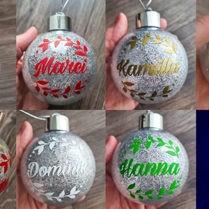Színváltós névre szóló karácsonyi gömb/karácsonyi dísz - karácsony - karácsonyi lakásdekoráció - karácsonyfadíszek - Meska.hu