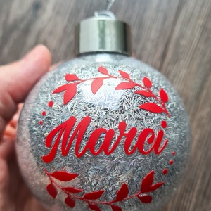 Színváltós névre szóló karácsonyi gömb/karácsonyi dísz - karácsony - karácsonyi lakásdekoráció - karácsonyfadíszek - Meska.hu