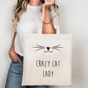 Crazy cat lady macskás vászontáska - Meska.hu