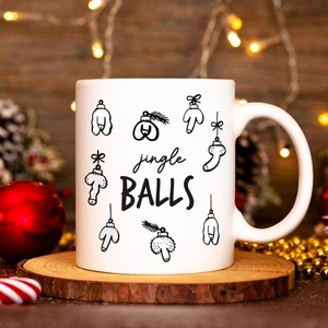 Jingle balls bögre, Otthon & Életmód, Konyhafelszerelés, tálalás, Tálalás, Bögre & Csésze, Decoupage, transzfer és szalvétatechnika, Fotó, grafika, rajz, illusztráció, MESKA