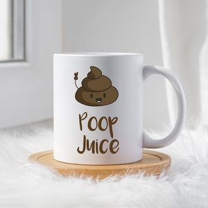 Poop juice bögre , Otthon & Életmód, Konyhafelszerelés, tálalás, Tálalás, Bögre & Csésze, Decoupage, transzfer és szalvétatechnika, Fotó, grafika, rajz, illusztráció, MESKA