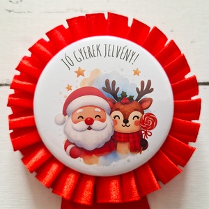 Jó gyerek büszekség jelvény/kitűző vagy rozetta mikulásra/télapóra - karácsony - mikulás - mikulás zsák, zokni, csizma - Meska.hu