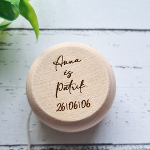 Fa jojó köszönetajándék, Esküvő, Emlék & Ajándék, Köszönőajándék, Fotó, grafika, rajz, illusztráció, Gravírozás, pirográfia, MESKA