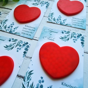 Szív alakú cukorkatartó köszönetajándék mentolos cukorkával - esküvő - emlék & ajándék - köszönőajándék - Meska.hu