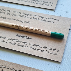 Ültethető gravírozott ceruza köszönetajándék - esküvő - emlék & ajándék - köszönőajándék - Meska.hu