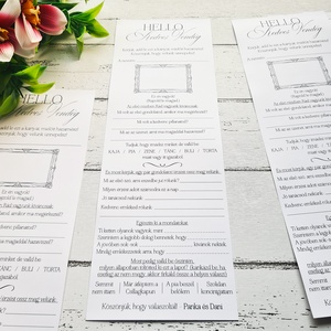 Helló Kedves Vendég - kártya - esküvő - emlék & ajándék - köszönőajándék - Meska.hu