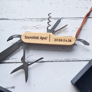 Gravírozott multifunkciós szerszám ajándék � szülőköszöntő, tanúfelkérő vagy apák napi, szülinapi ajándék, Esküvő, Emlék & Ajándék, Szülőköszöntő ajándék, Fotó, grafika, rajz, illusztráció, Gravírozás, pirográfia, MESKA