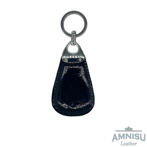 Fekete lakk csepp alakú swarovski köves bőr kulcstartó H8002 - táska & tok - kulcstartó & táskadísz - kulcstartó - Meska.hu