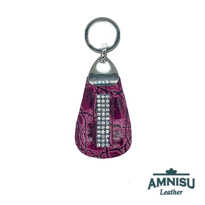 Lila lakk krokkómintás csepp alakú swarovski köves kulcstartó H4025 - táska & tok - kulcstartó & táskadísz - kulcstartó - Meska.hu